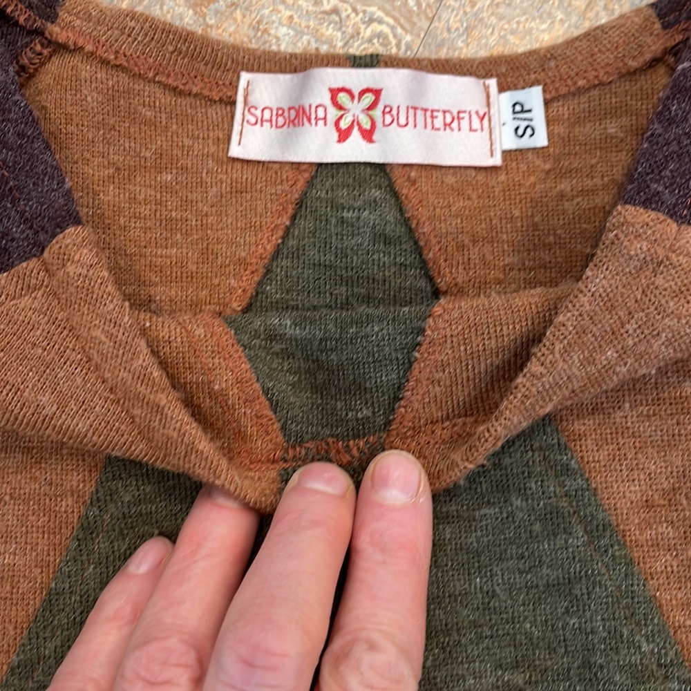 Sabrina Butterfly Designs crop knit top Small